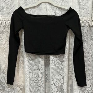 NASTY GAL ribbed off shoulder